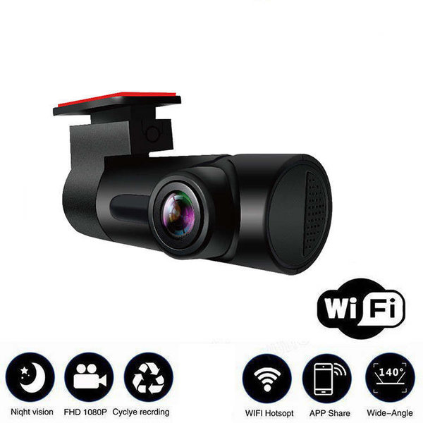 G10 Mini WiFi Dashcam WDR Park Mode G-Sensor Loop Recording EAL Night Vision + 64GB SD Card 