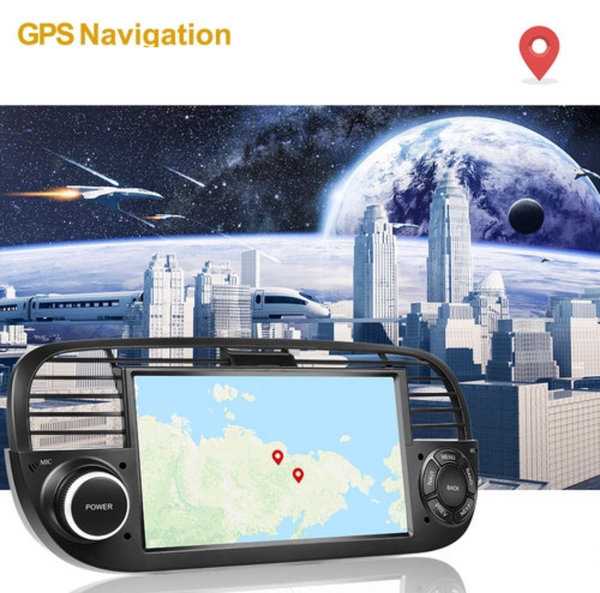 Fiat 500 2007-2015 Multimedia Draadloos CarPlay/Auto WiFi/GPS/RDS/NAV