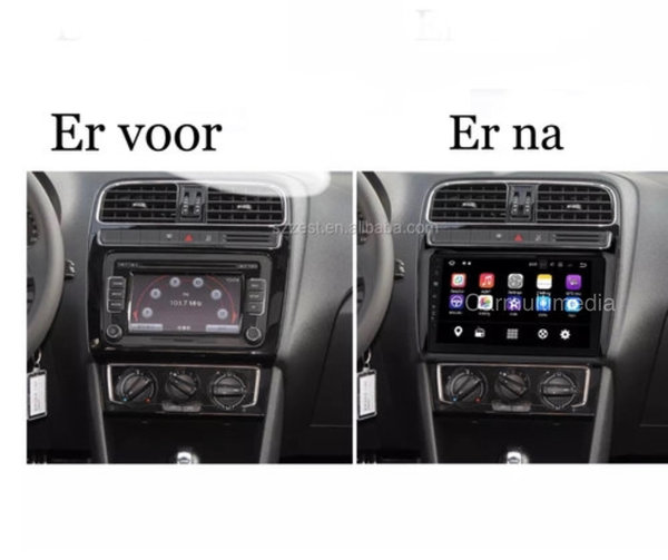 Autoradio 9 inch Android 11 voor VW Polo vanaf 2014 CarPlay/Android Auto/Wifi/GPS/RDS/DSP/4G