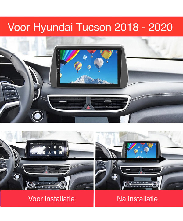 Autoradio 9 inch voor Hyundai Tucson 2018-2020 Android 12 CarPlay/Auto/Wifi/GPS/RDS/DSP/4G/DAB+
