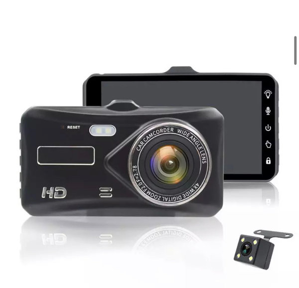 G420 Dual Dashcam 4.0 Inch 1080P/Park Modus/WDR/Wide Angel/G-Sensor/Loop Recording/Night Vision