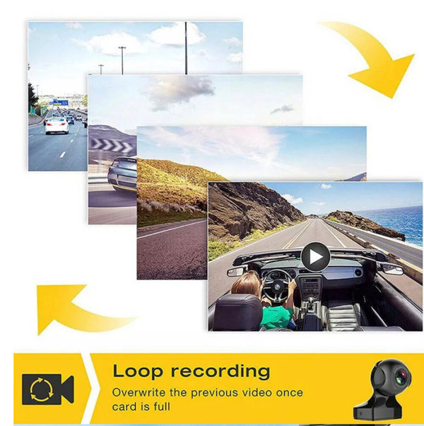 Mini Dashcam A720 WiFi/WDR/G-Sensor/White Angle/Doorloop recording/Night Vision/Doorloop recording