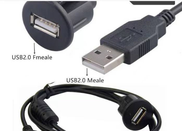 USB 2.0 Inbouw female/meale