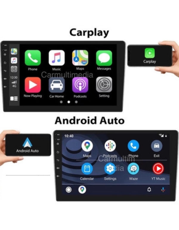 Multimedia 9 inch 1G+16G Android 12 voor Aygo/C1/107 2014-2019 Wireless CarPlay/Auto/WIFI/NAV