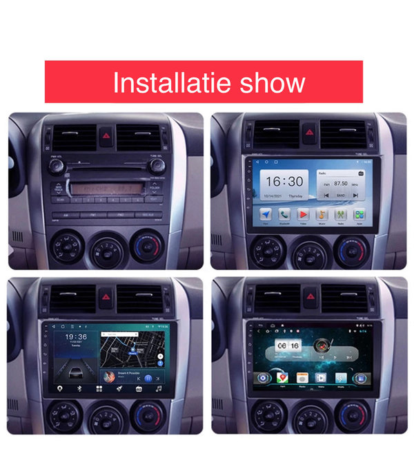 Autoradio 9 inch voor Toyota Corolla E140/150 2003-2016 Android 12 CarPlay/Auto/WIFi/NAV