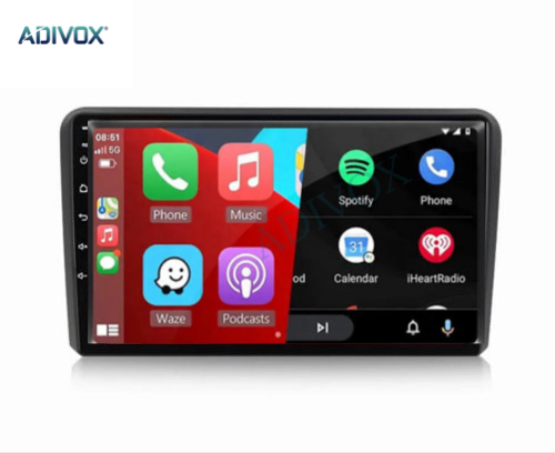 AFIVOX 9 inch voor Audi A4/RS4/S4 2000-2009 Android 13 Carplay/Auto/WIFi/DSP/RDS/5G/DAB+