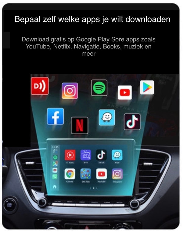 Draadloos Interface Multimedia box Android 11 CarPlay/Auto/4G/GPS voor originele autoradio
