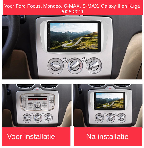 Autoradio 7 inch voor Ford 2006-2011 Android 12 8CORE 2G+32G CarPlay/Auto/WiFi/RDS/GPS/NAV/DSP/4G