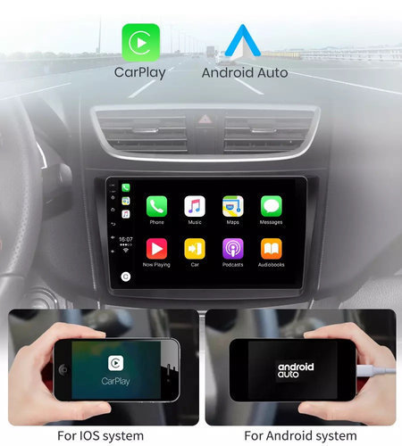 Autoradio 10.1 Inch voor Skoda Fabia 2008-2014 Android 12 CarPlay/Auto/WIFi/GPS/RDS/NAV