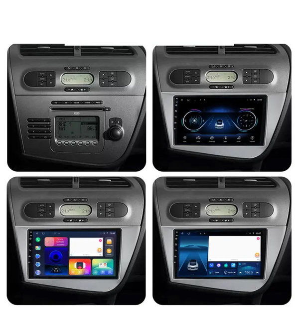 Autoradio 9 inch voor Seat Leon 2005-2012 Android 12 Carplay/Auto/WIFi/GPS/NAV