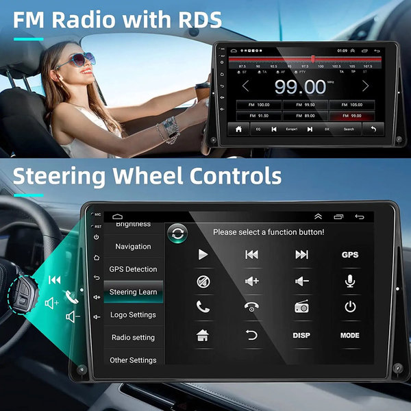 Autoradio 9 inch voor Renault Megane 2009-2014 Android 12 Carplay/Auto/GPS/NAV