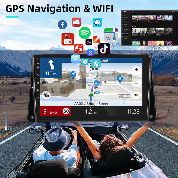 Autoradio 9 inch voor Renault Megane 2009-2014 Android 12 Carplay/Auto/GPS/NAV