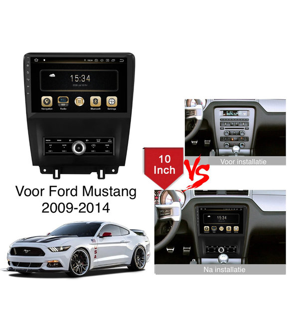 Autoradio 9 inch voor Ford Mustang 2009-2014 Android 12 Carplay/Auto/WIFI/GPS/RDS/DSP/NAV/4G/DAB+