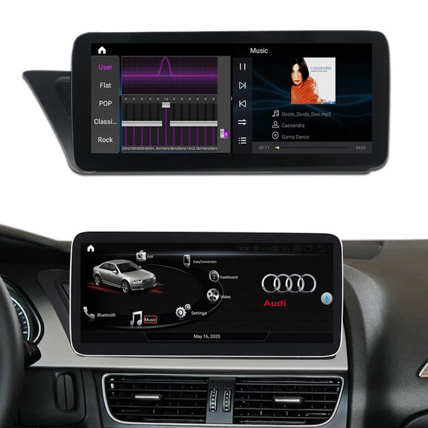 Autoradio 10.25 inch voor Audi A4/A5 2009-2016 Android 11 4G+64G Carplay/Auto/RDS/NAV/DSP/4G