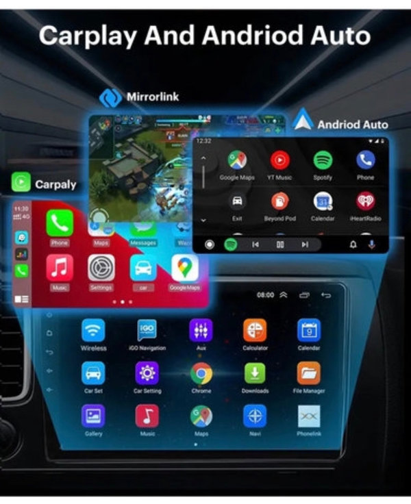 Autoradio 9 inch voor Hyundai iX35 2010-2015 Android 12 CarPlay/Auto/WIFI/GPS/RDS/DSP/4G/DAB+