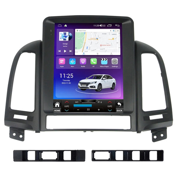 Multimedia 9.7 inch voor Hyundai Santa Fe 2006-2012 Android 12 Carplay/Auto/RDS/DSP/4G