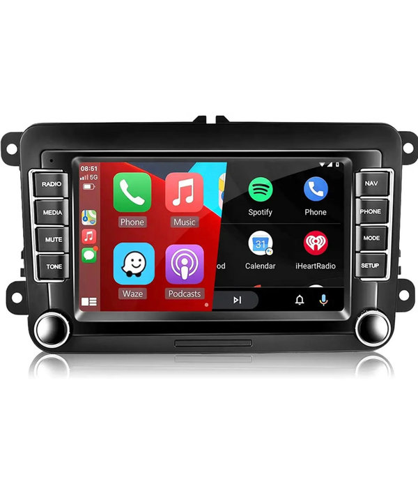 Autoradio 7 inch voor Seat/Skoda/Volkswagen Android 12 Carplay/Auto/GPS/RDS/DSP/NAV